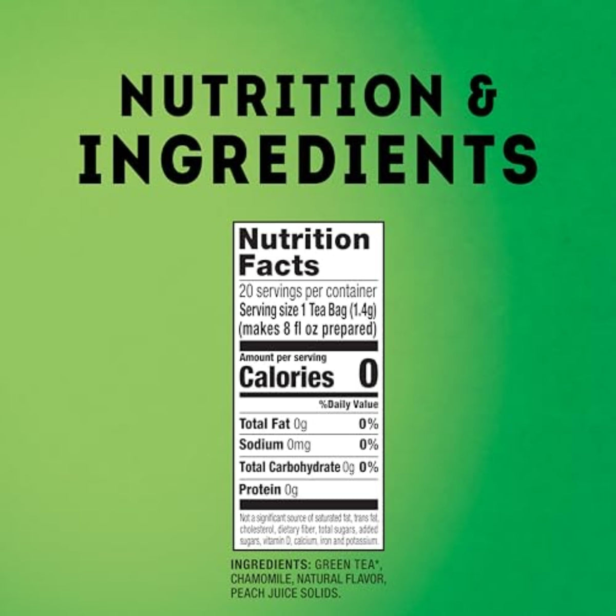 Lipton Peach Green Tea Bags, 120 Count (20ct - Pack of 6)