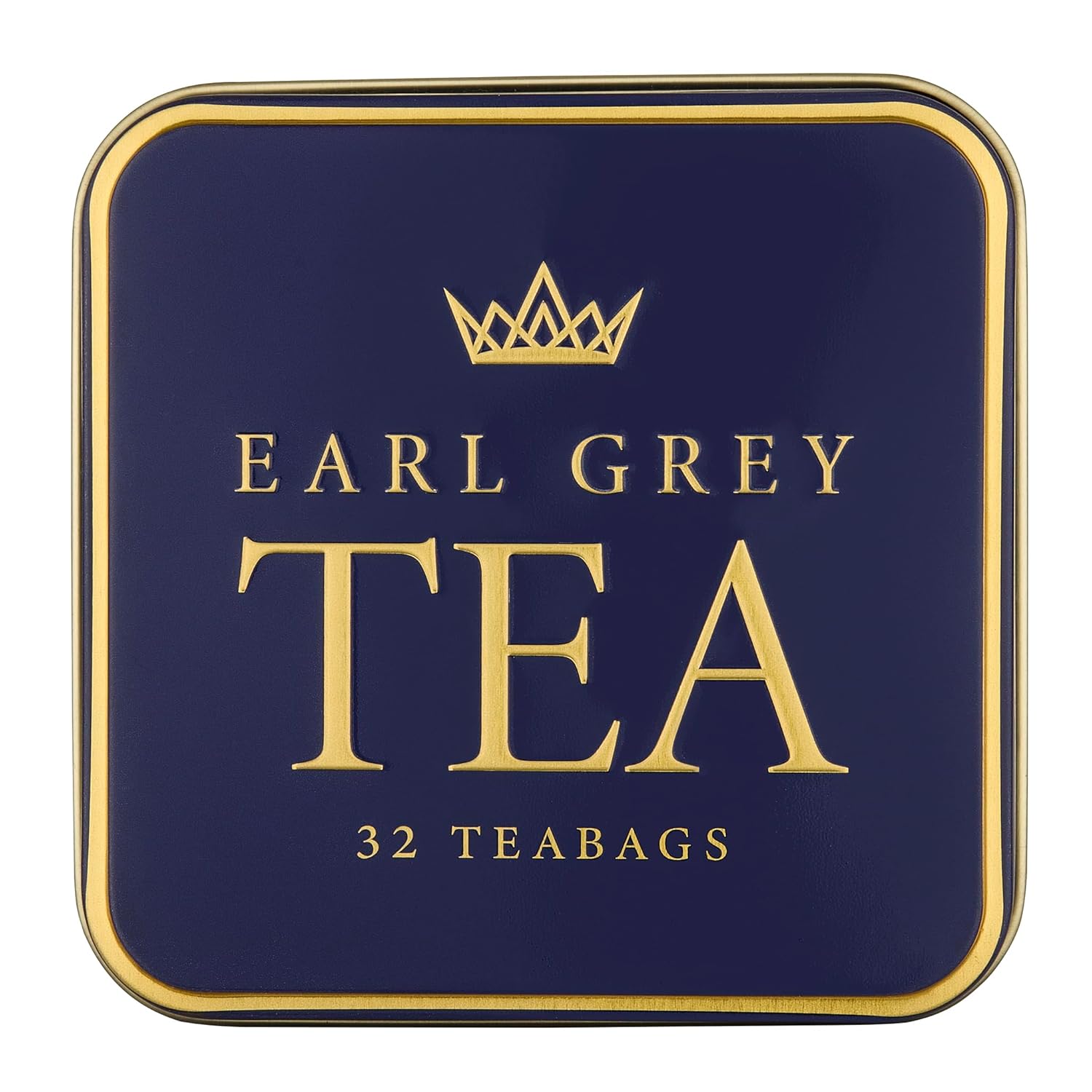 New English Teas Victorian Garden Tea Tin with 32 English Breakfast Teabags – Tapestry Inspired Tin with Decorative Pink Florals (Earl Grey)