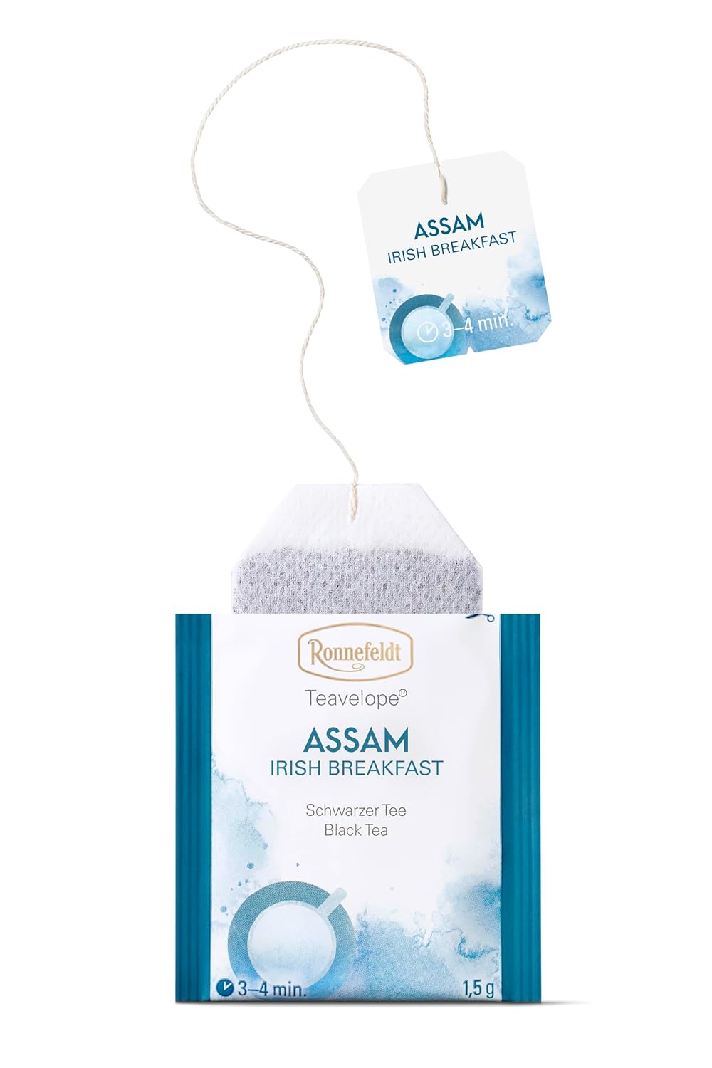 Ronnefeldt Teavelope Assam - Irish Breakfast Black Tea India Summer Bags Tea Individually Wrapped, 25 Count - Strong, Smooth, Caffeinated