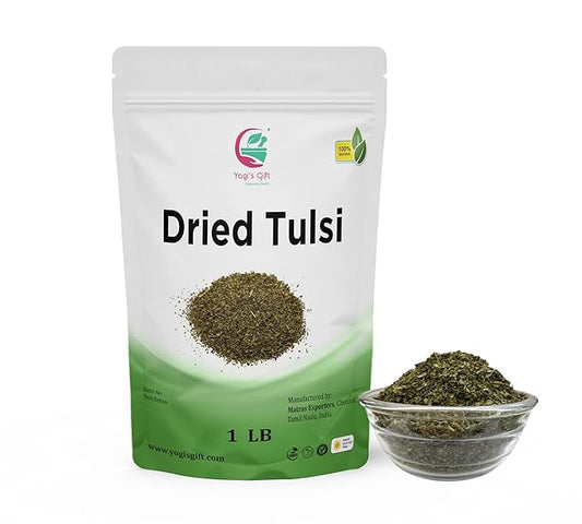 Dried Tulsi, Holy Basil Leaf Tea 1 LB, Relaxing and Calming Tea, 100% Natural, by Yogi's Gift®