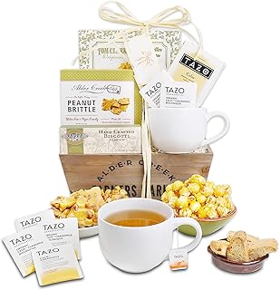 Tea Time Wicker Basket Gift -Housewarming, Birthday, Thinking of You