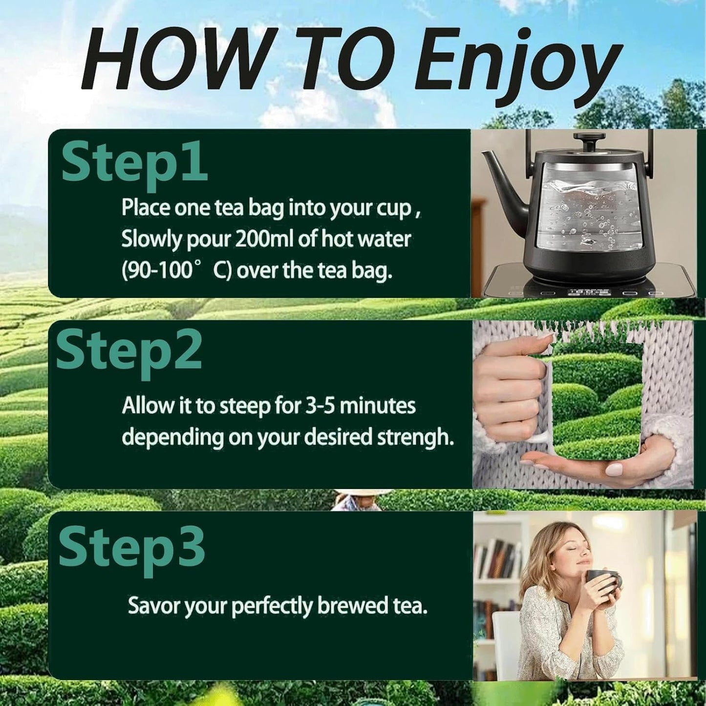 PipiTea Organic Oolong Tea Bags - Whole Leaf, (20 bags) 4g Selected Tea Leaves - Helps lower cortisol levels, relieve stress, promote digestion and metabolism, vegan, non-GMO (B)