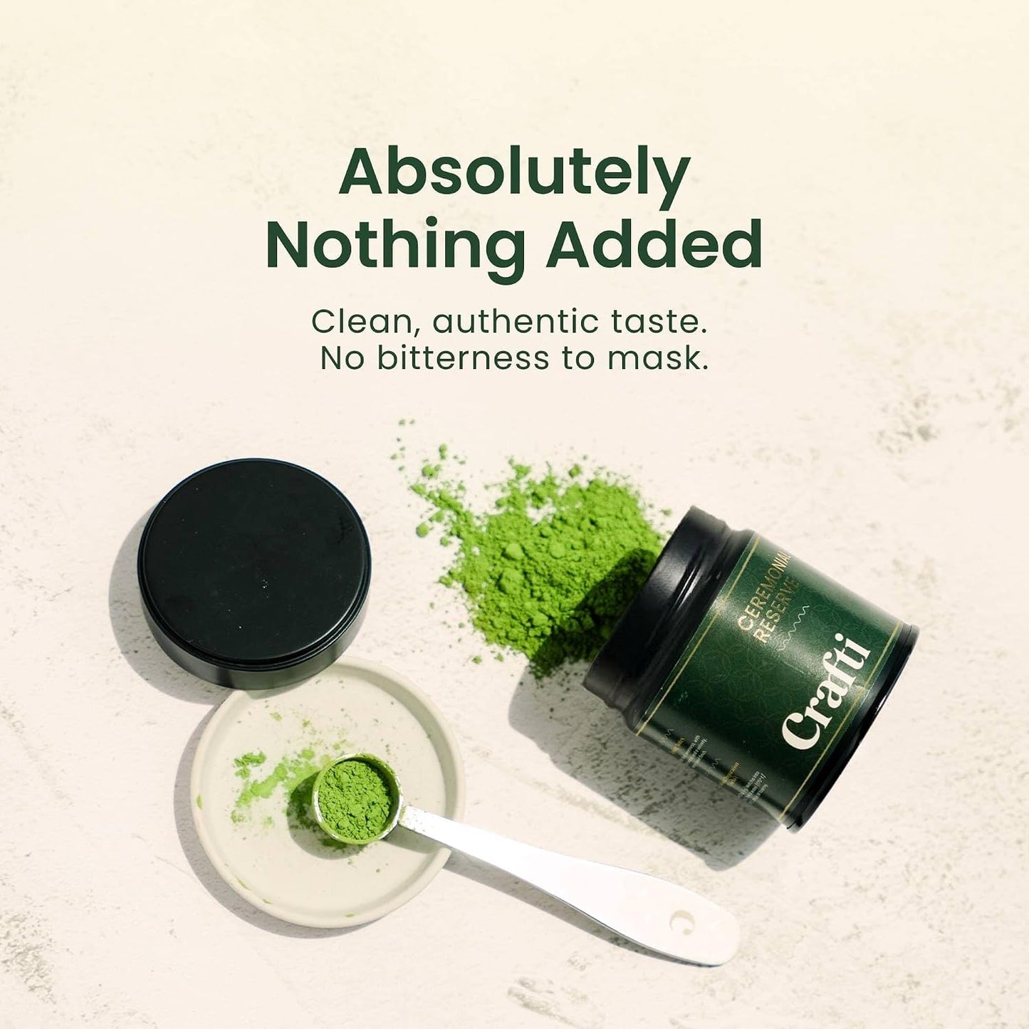 Crafti Ceremonial Grade Matcha Powder | 100% First Harvest | Single Cultivar | Saemidori | Unsweetened Authentic Japanese Matcha Green Tea Powder from Yame, Fukuoka (30g / 1.06oz)