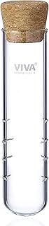 VIVA Travel Glass Tea Infuser Tube with Cork Lid - For Brewing Tea On The Go