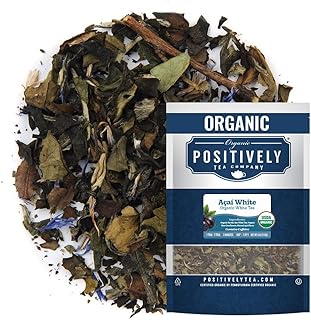 Organic Positively Tea Company, Açaí White Tea, Loose Leaf, 4 Ounce
