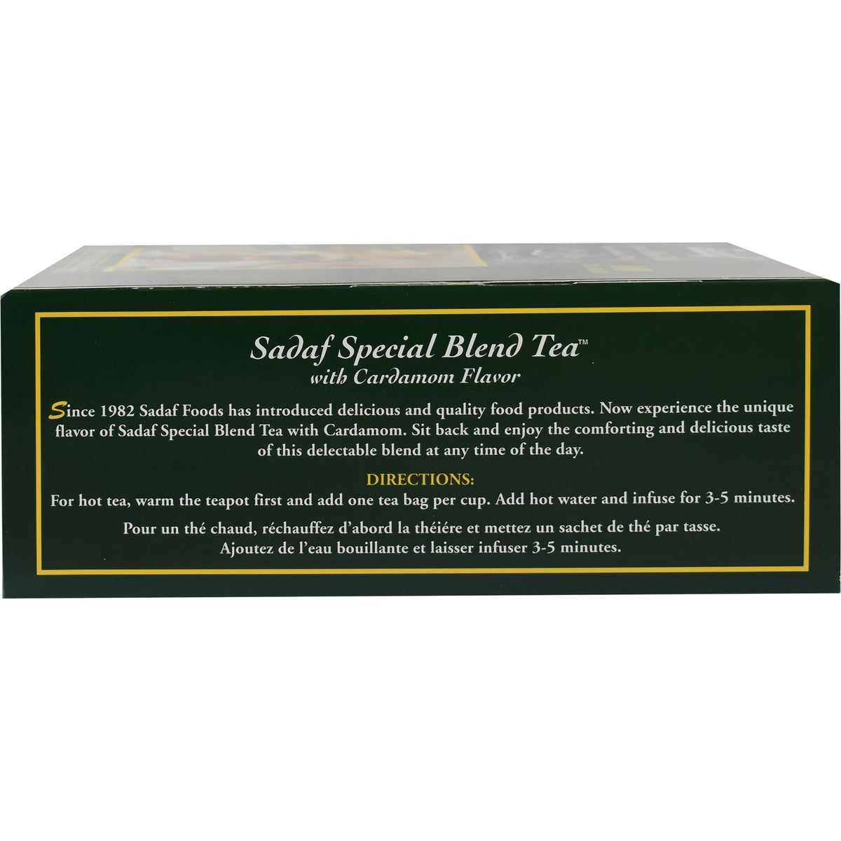 Sadaf Cardamom Tea Bags | Special Blend Cardamom Ceylon Black Tea | Quicktea Product harvested in Sri Lanka | 100 bags (Pack