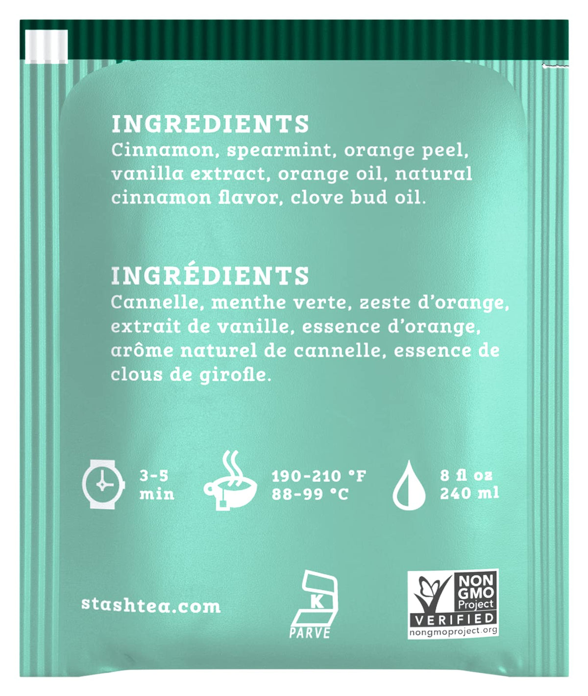 STASH Christmas Eve Herbal Tea, 100 Bags Bulk Pack, Caffeine Free