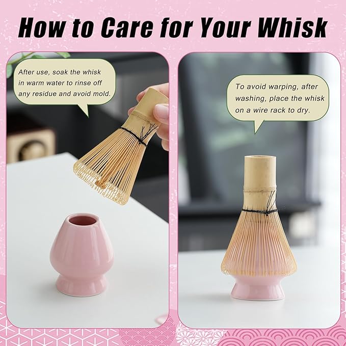 Clay&Fire Matcha Whisk Set, 9 pcs Ceramic Matcha Set, Gifts for Women,Matcha Bowl with Spout and Whisk, Matcha Kit for Matcha Lovers
