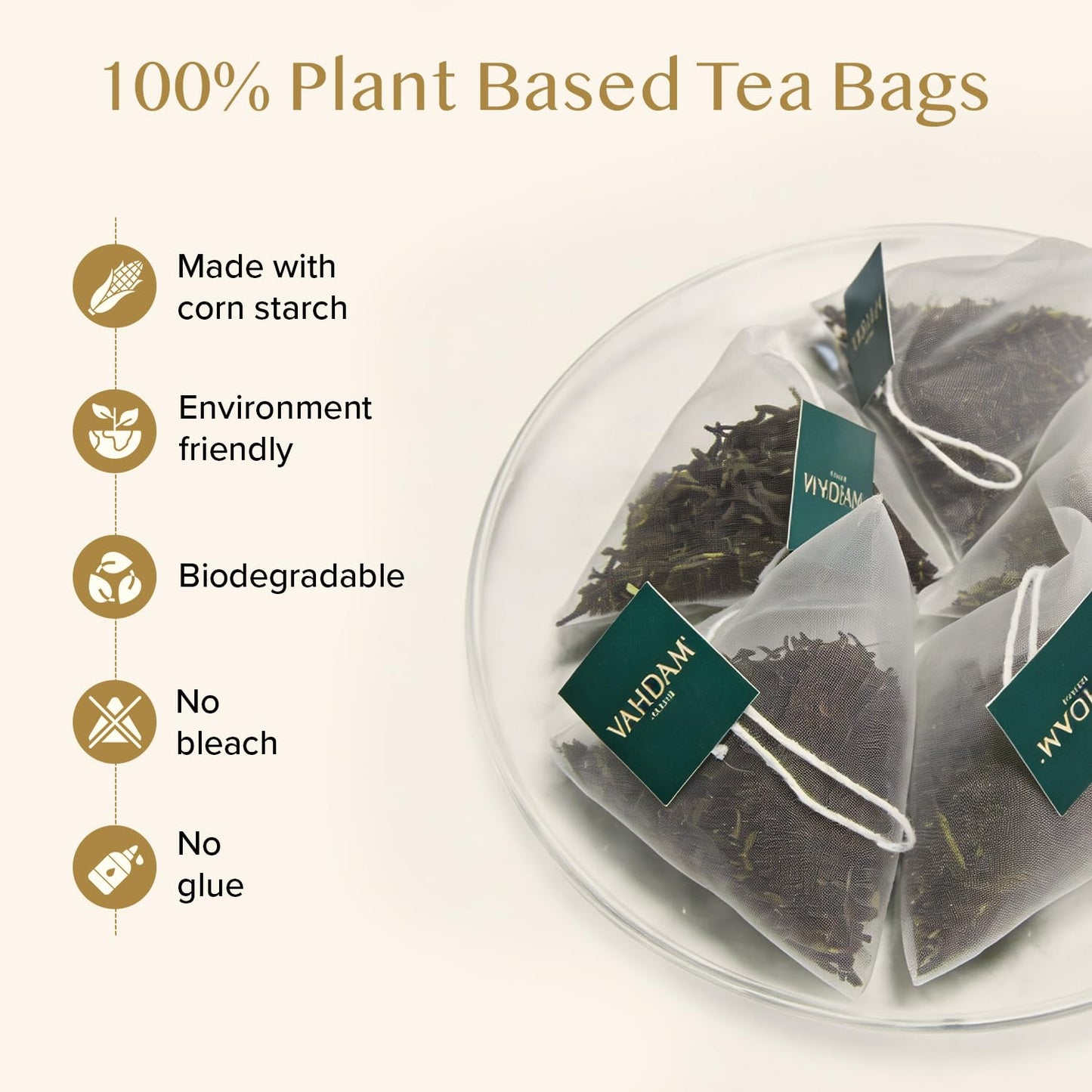 VAHDAM Darjeeling Spring Tea Bags (100 Count) Exotic First Flush Black Tea