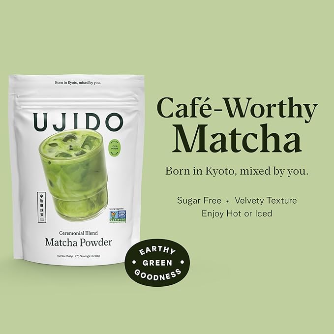 Ujido The Path of Zen Japanese Matcha Green Tea Powder Ceremonial Blend (12 oz)