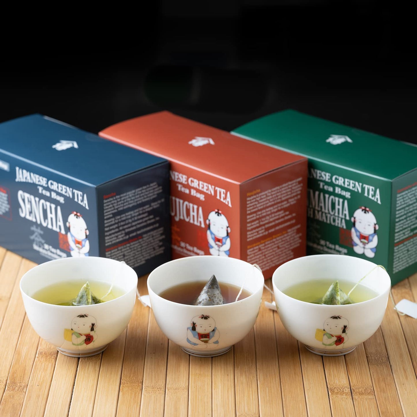 [Den's Tea] Pyramid Teabags, Authentic Japanese Sencha, Pack of 16 (Sencha)