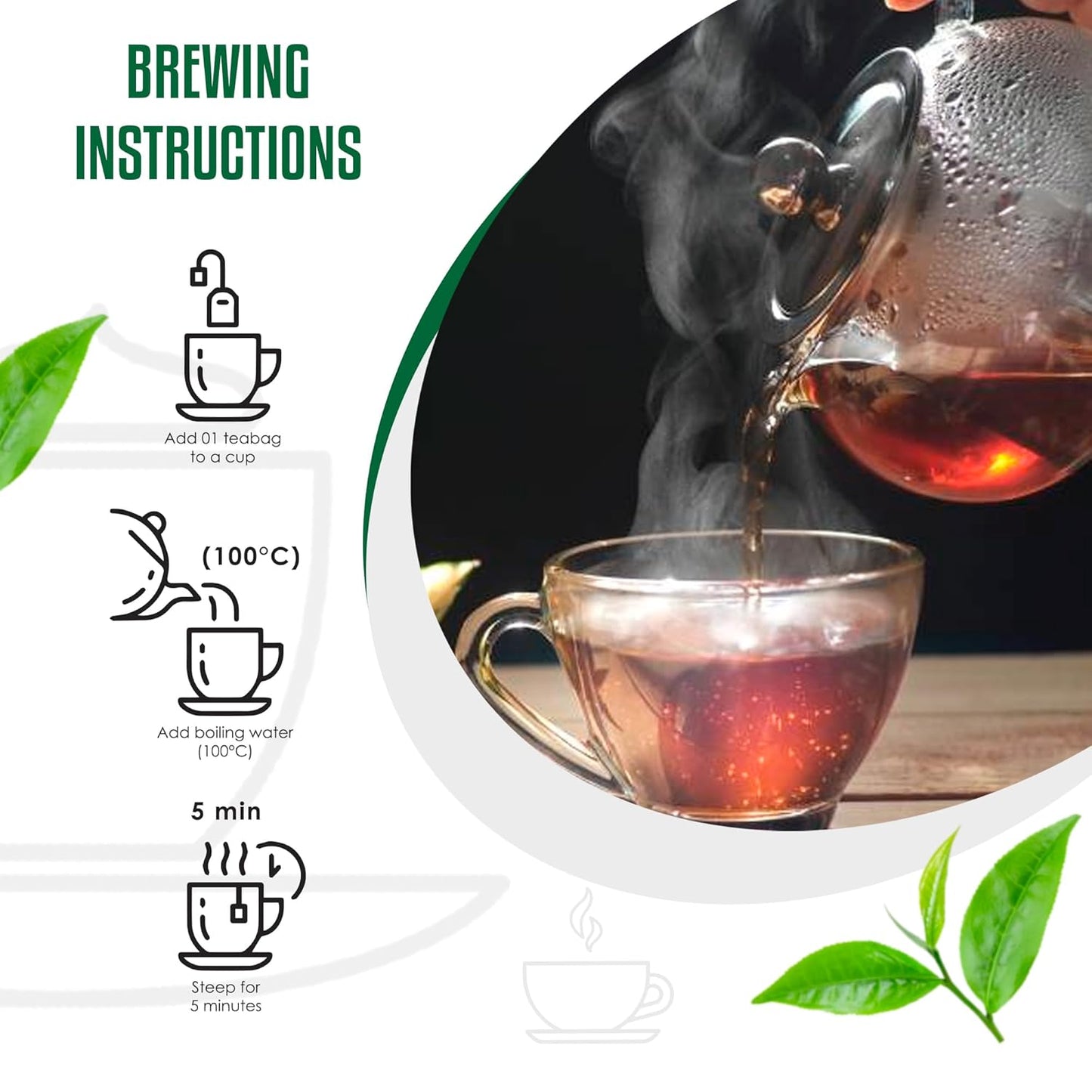 True Organic Premium Ceylon Black Tea |100 Count Tea Bags | USDA Organic & Kosher Certified |100 Envelop Organic Black Tea Bags for Your Home & Cafe.