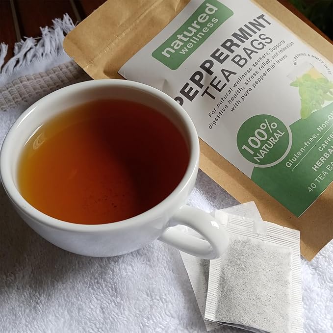 Natured Wellness Peppermint Tea Bags (Te De Menta) – Herbal Tea to Support Digestive Health, Sleep, and Relaxation – with Pure Peppermint Leaves