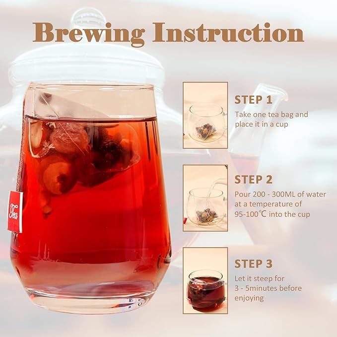 Kidney Herbal Tea Formula Ginseng Six Treasure Tea - Pure Natural Chinese Traditional Herbal Ginseng Six Treasure Herbal Tea Bag