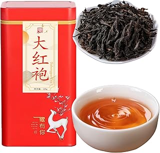 Dahongpao Oolong Tea Loose Leaf Da Hong Pao Big Red Robe Oolong Tea Chinese Tea Fujian Wuyi Mountain 大红袍 乌龙茶 岩茶 4.23oz /120g