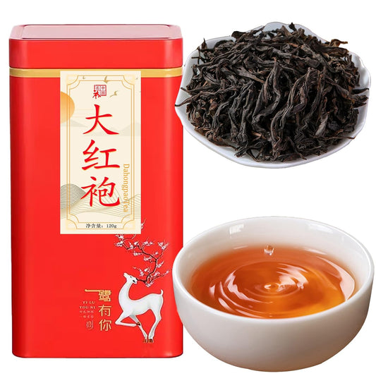 Dahongpao Oolong Tea Loose Leaf Da Hong Pao Big Red Robe Oolong Tea Chinese Tea Fujian Wuyi Mountain 大红袍 乌龙茶 岩茶 4.23oz /120g