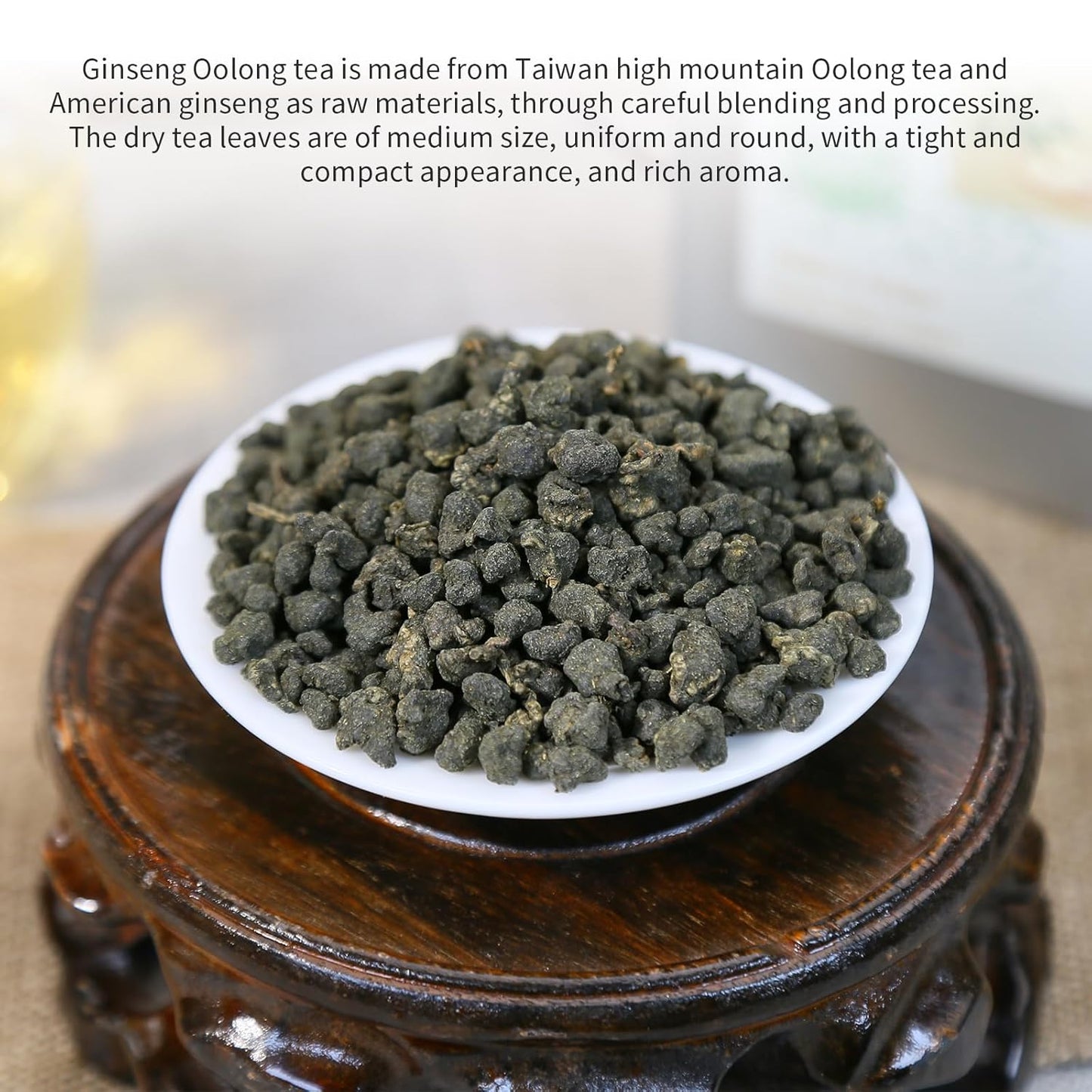 Yuexi Ginseng Oolong Tea Loose Leaf Premium Ginseng Tea Ren Shen Oolong Tea Taiwan Tea High Mountain Oolong Tea Taiwan Natural Sweet Aftertaste 乌龙茶 台湾茶 人参乌龙茶 蘭貴人 150g/5.29oz