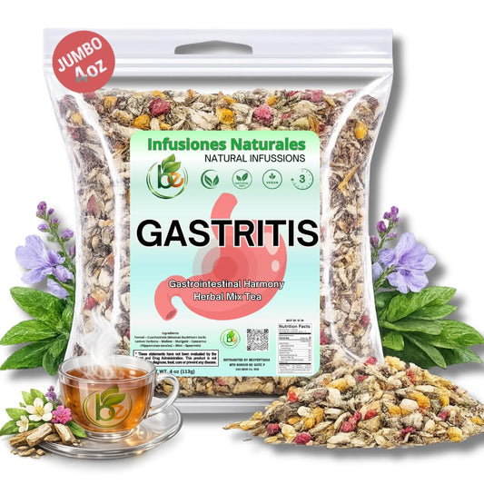 Gastritis-BYE Herbal Tea – 100% Natural Herbal Infusion – Compuesto de Hierbas Naturales – 4 oz – Herbal Mixture for Digestive Comfort