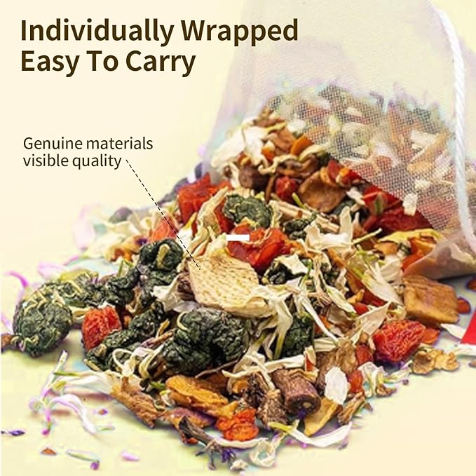 2Bags Chicory And Gardenia Tea Bags Kidney and Liver Tea chicory root Chinese tea With Tuckaho Gardenia Chicory Cassia Seed Mulberry Leaf Dandelion Burdock root Barley (2) Pack/50Bags)