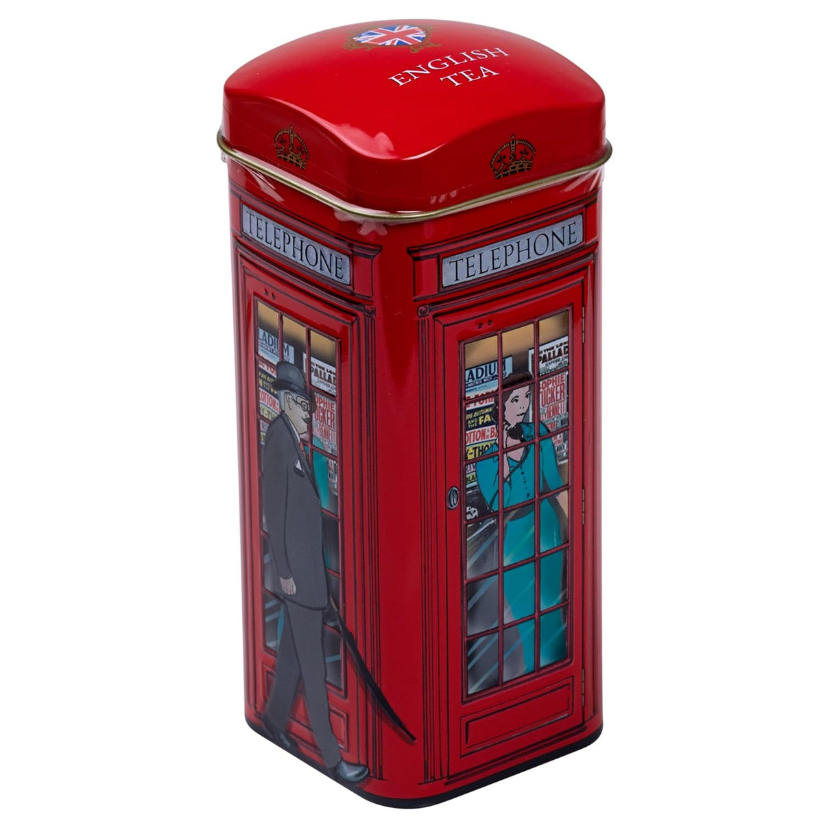 New English Teas London British Tea Tin Set with 28 Black Tea Bags