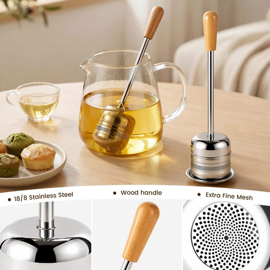 ZPUFAW 2Packs of Tea Infuser for Loose Leaf Tea, Long Handle 18/8 Stainless Steel Tea Scoop Infuser Fine Mesh Tea Strainers