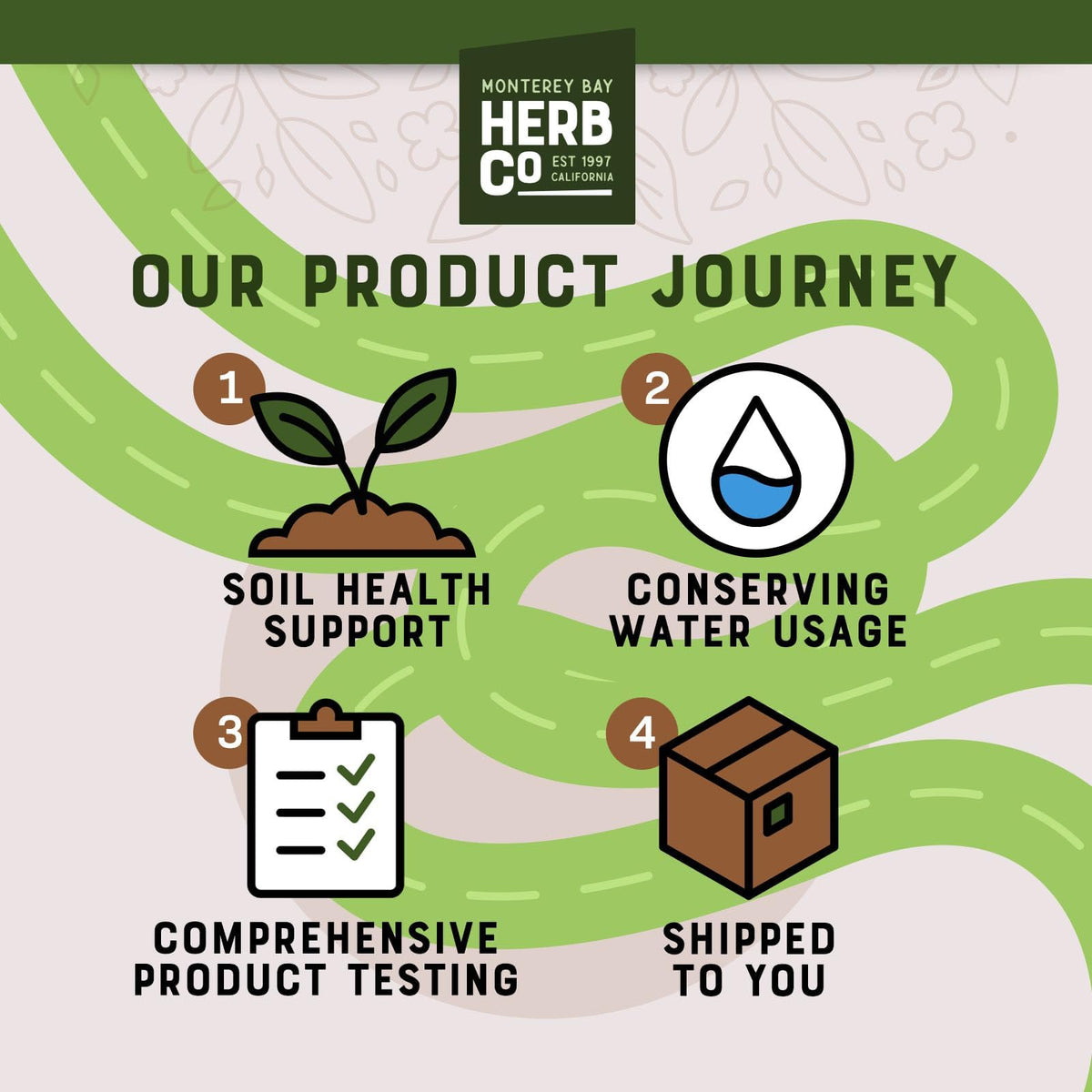 MONTEREY BAY HERB CO Pau D'arco Herbal Tea, by Herb Co, All-Natural Ipe Roxo Bark, Caffeine Free, Kosher, Approximately 50