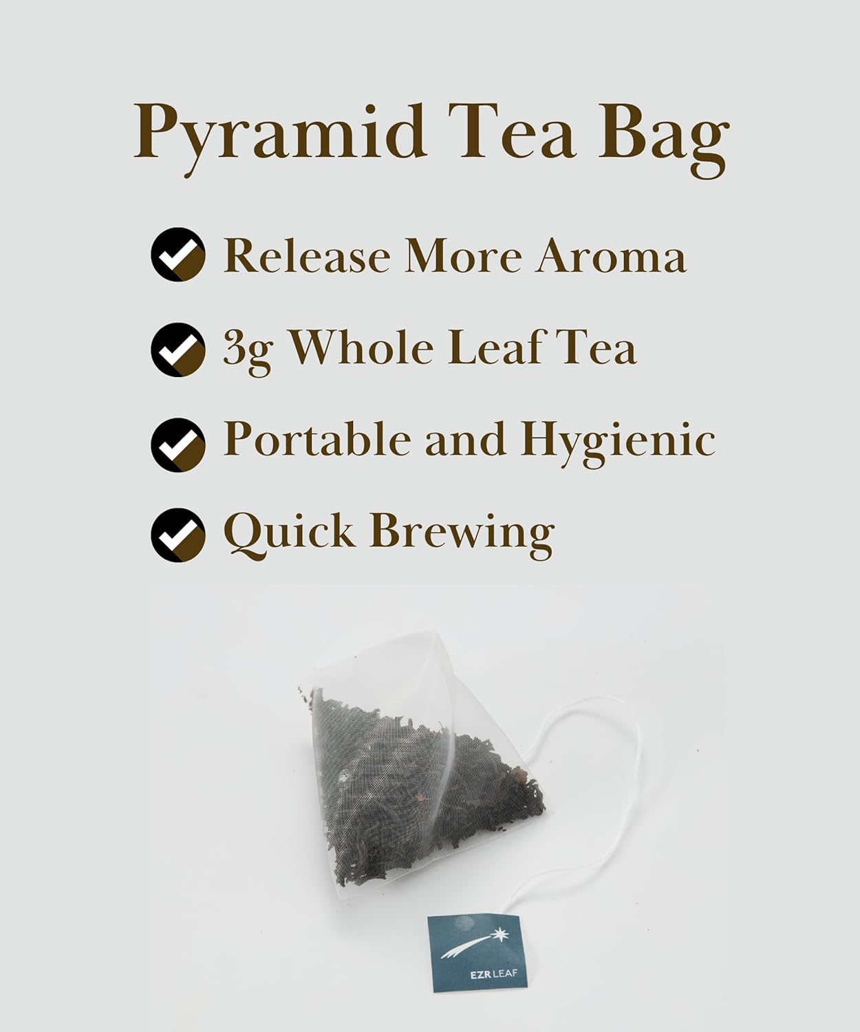 EZR Leaf English Breakfast Premium Whole Leaf Ceylon Black Tea, 20 counts 2.1 Once, Rich Flavor & Bold Aroma Blend, A Morning Ritual in Every Cup