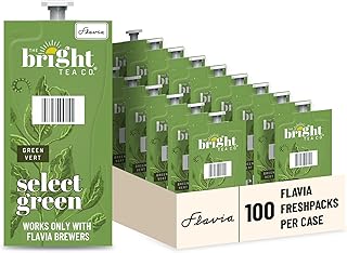 Flavia Bright Tea Co. Select Green Tea Freshpacks works only with Flavia Brewers (Case of 100)