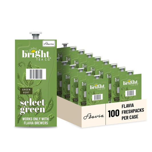 Flavia Bright Tea Co. Select Green Tea Freshpacks works only with Flavia Brewers (Case of 100)