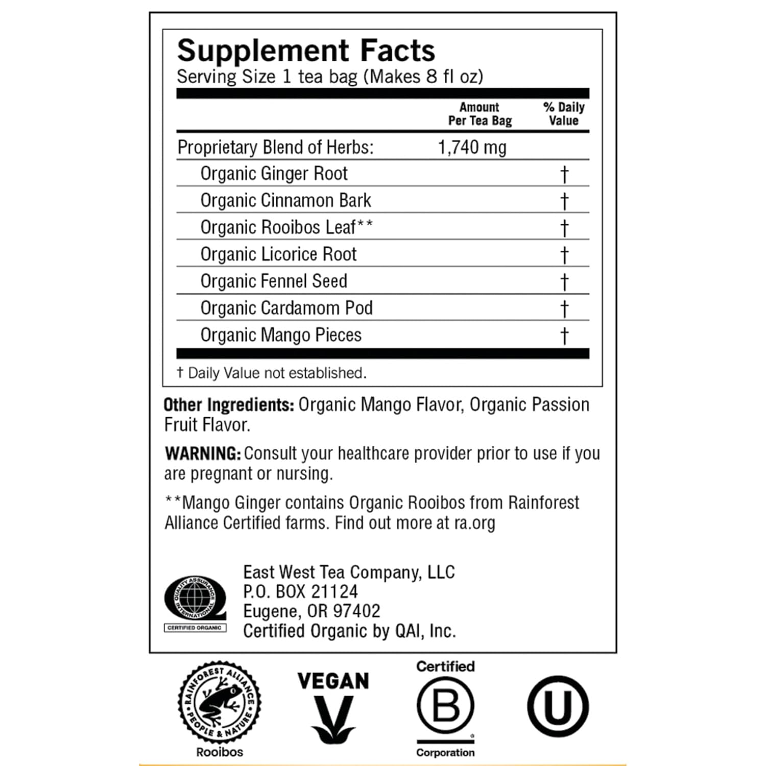 Yogi Tea, Mango Ginger, 16 ct