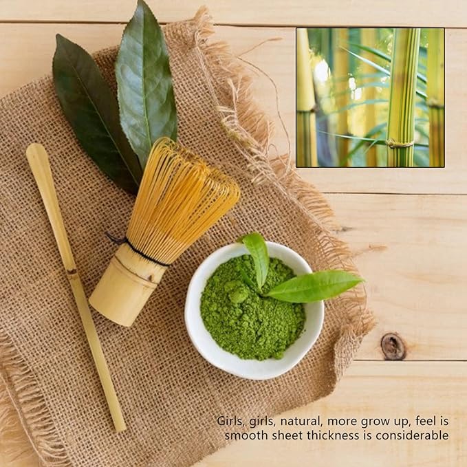 Tea Whisk, 2.5x10.5cm/0.98x4.13in Long Handle Matcha Stirrer Wisk Mixer Brush Handcrafted Traditional Japanese Chasen Tool for Matcha Tea Preparation