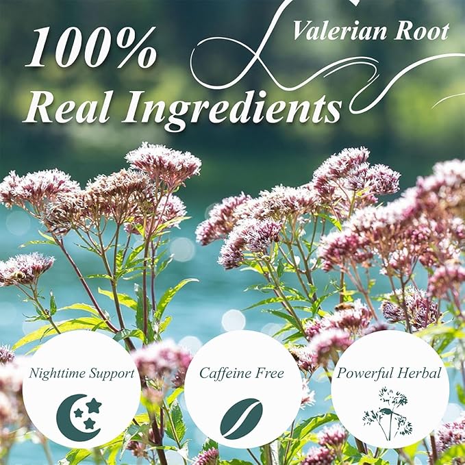 WT Weetee Valerian Root Tea Bags, 50 Count – Pure Valeriana, Earthy/Woody, Caffeine-Free