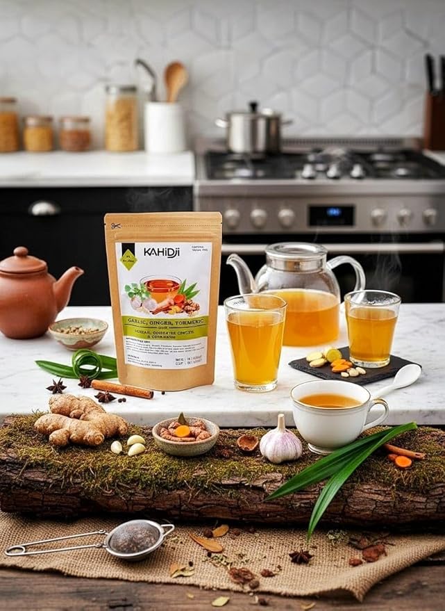 GARLIC, GINGER, TURMERIC with PANDAN, AROMATIC GINGER & CINNAMON - 30 teabags