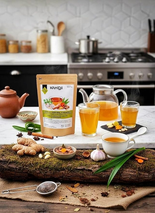 Garlic, Ginger, Turmeric with Pandan, Aromatic Ginger & Cinnamon - 30 teabags