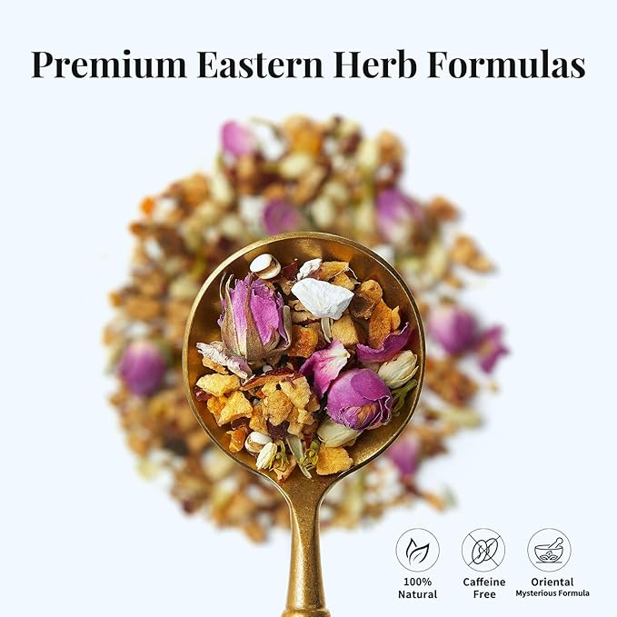 Leafberry Chestnut Rose Energy Tea Bag (Rich in Vitamin C) Decaffeinated Gift Box Tea Bags Gluten Free and All Natural Individually Packaged (10 Count)