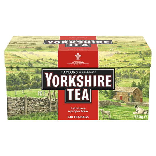Yorkshire Tea, Red, Black Tea, Pillow Tea Bags, 240 Count, Refreshing, Satisfying, and Strong, Classic British Breakfast Blend, Caffeinated