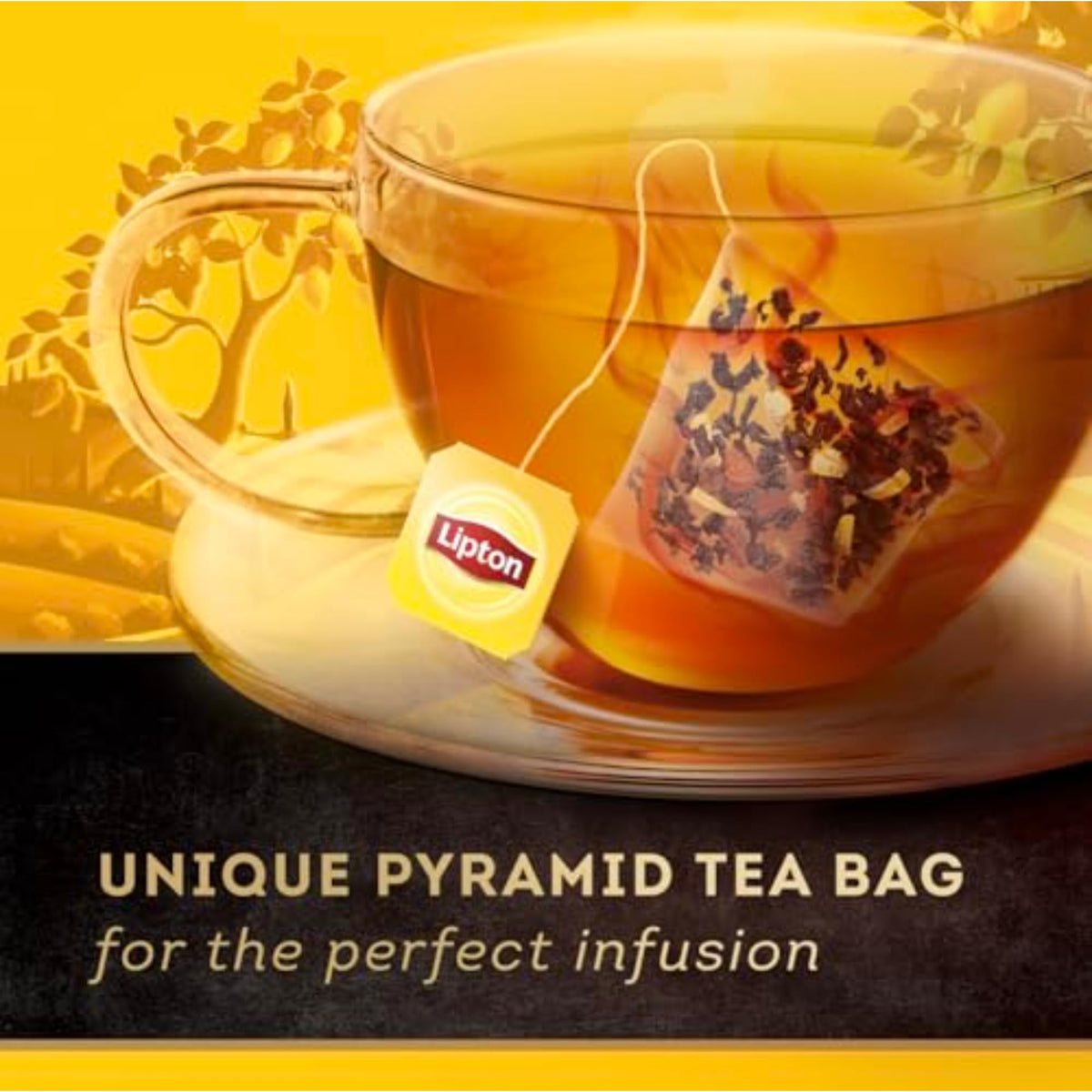 Lipton Lemon Black Tea Pyramid Bags, 80 Total Tea Bags (20 Count 4-Pack)