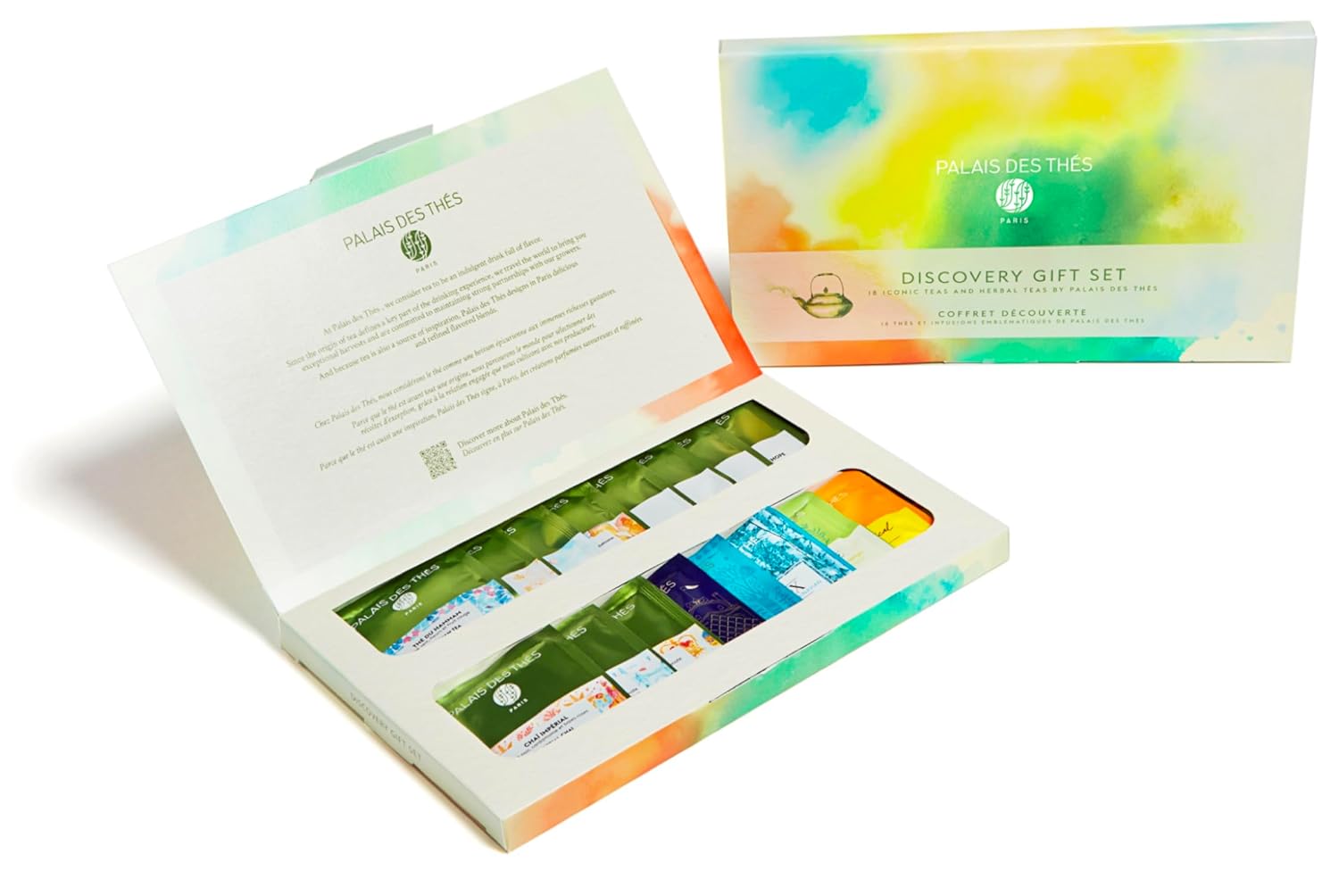 Palais des Thés - Discovery Gift Set Box with Flavored Teas - Organic Selection of Premium Tea Bags, Serves 18 Cups