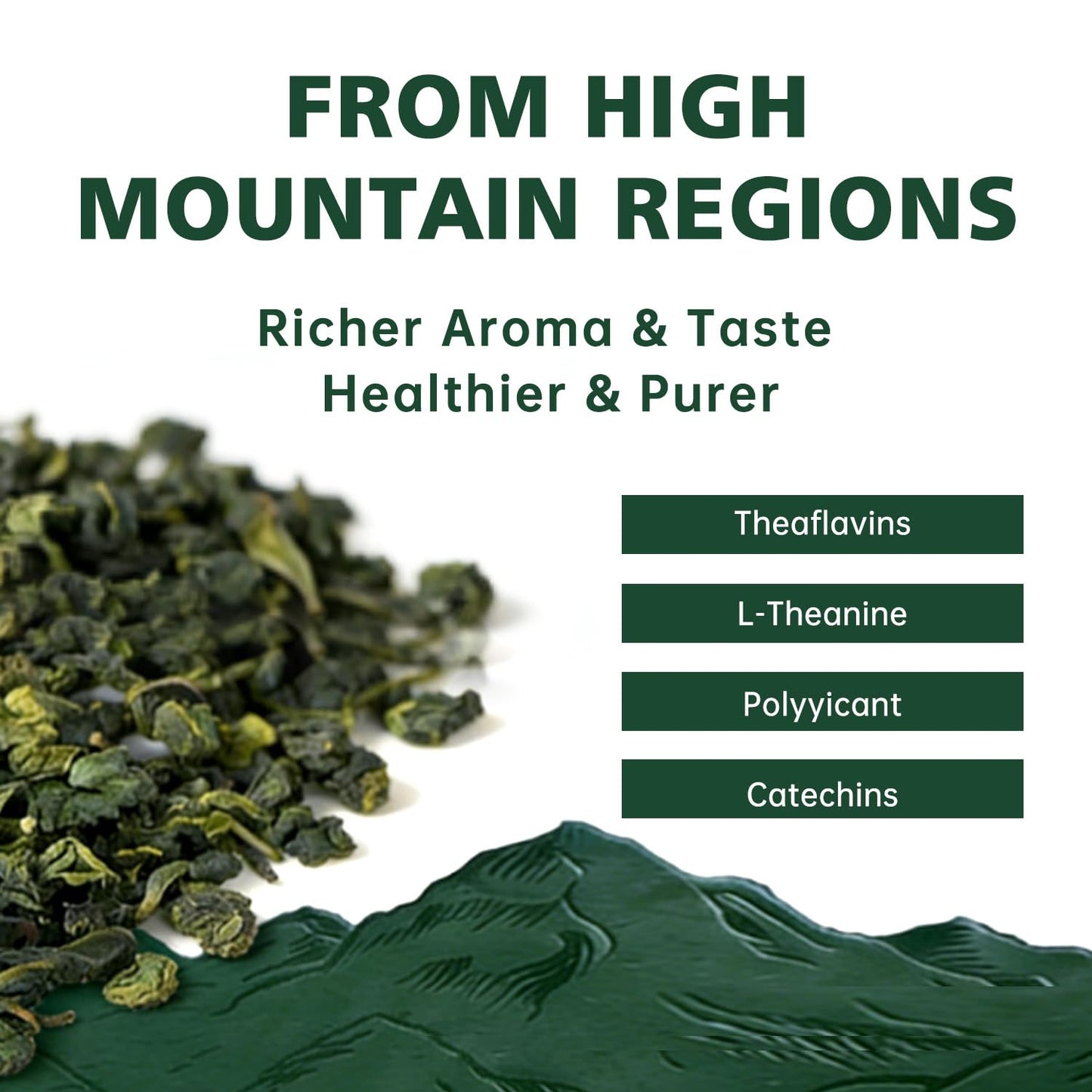 Oolong Tea Bags – Yunnan High-Mountain Oolong Whole Leaf Tea Bags, 25 Bags (5g Each) – Premium Loose Leaf Oolong Tea - Helps Lower Cortisol Levels & Relieve Stress –Smooth Aroma, Non-GMO