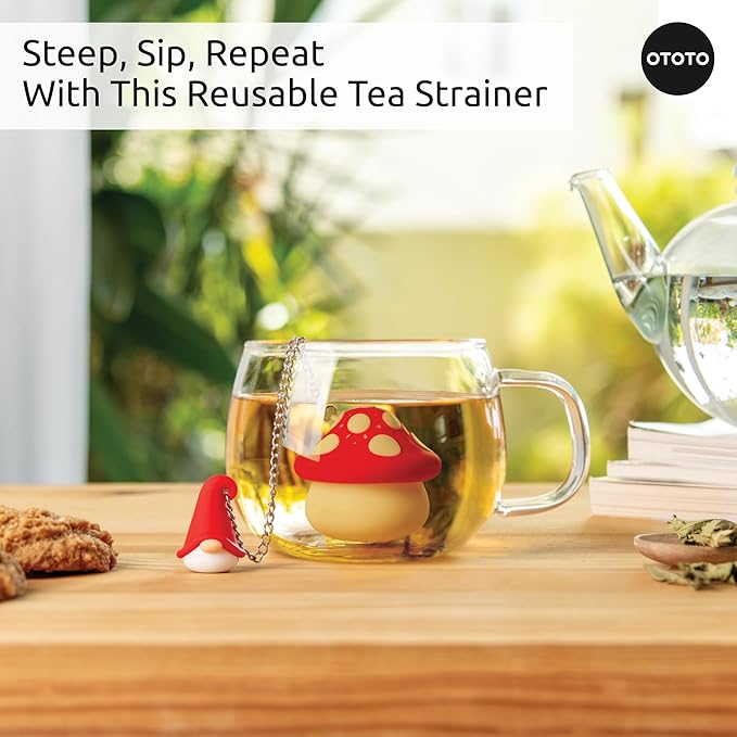 Cute Tea Strainers - Loose Leaf Tea Steeper, Tea Infuser for Loose Leaf Tea, Tea Diffusers, Tea Accessories, Mushroom Gifts, Cute Kitchen Accessories