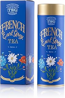TWG Tea | French Earl Grey | Black Tea | Bergarmot & Blue Cornflowers | Haute Couture Tin, 100g | Gift Set