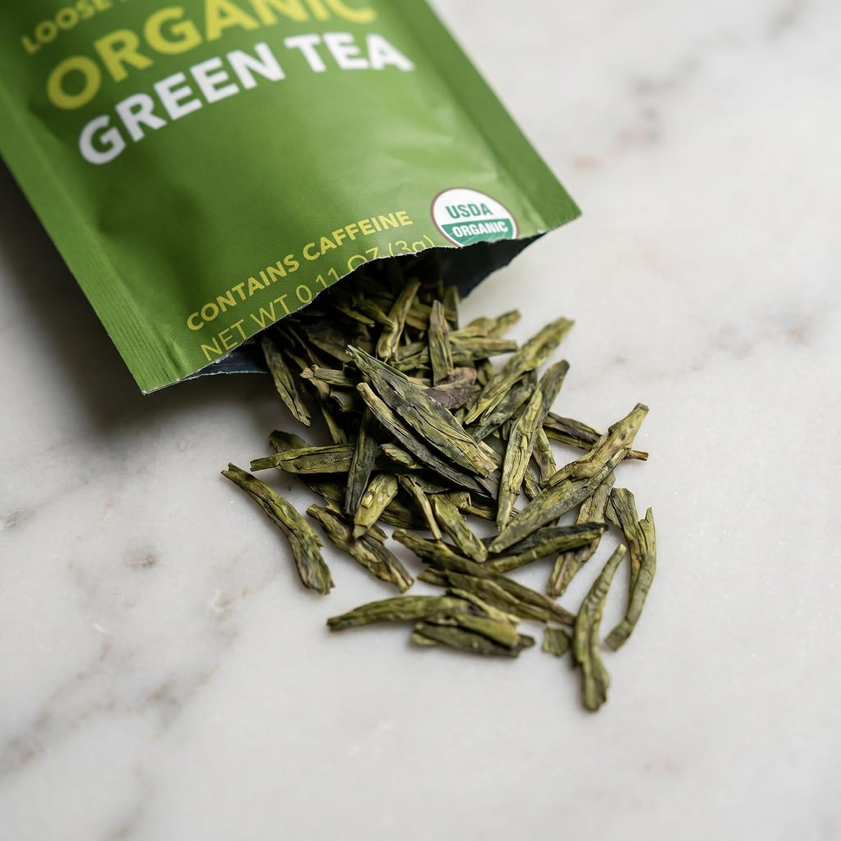 Wu Wei Living Organic Long Jing Green Tea, Loose Leaf, USDA Certified (32-Pack, 32, Count)