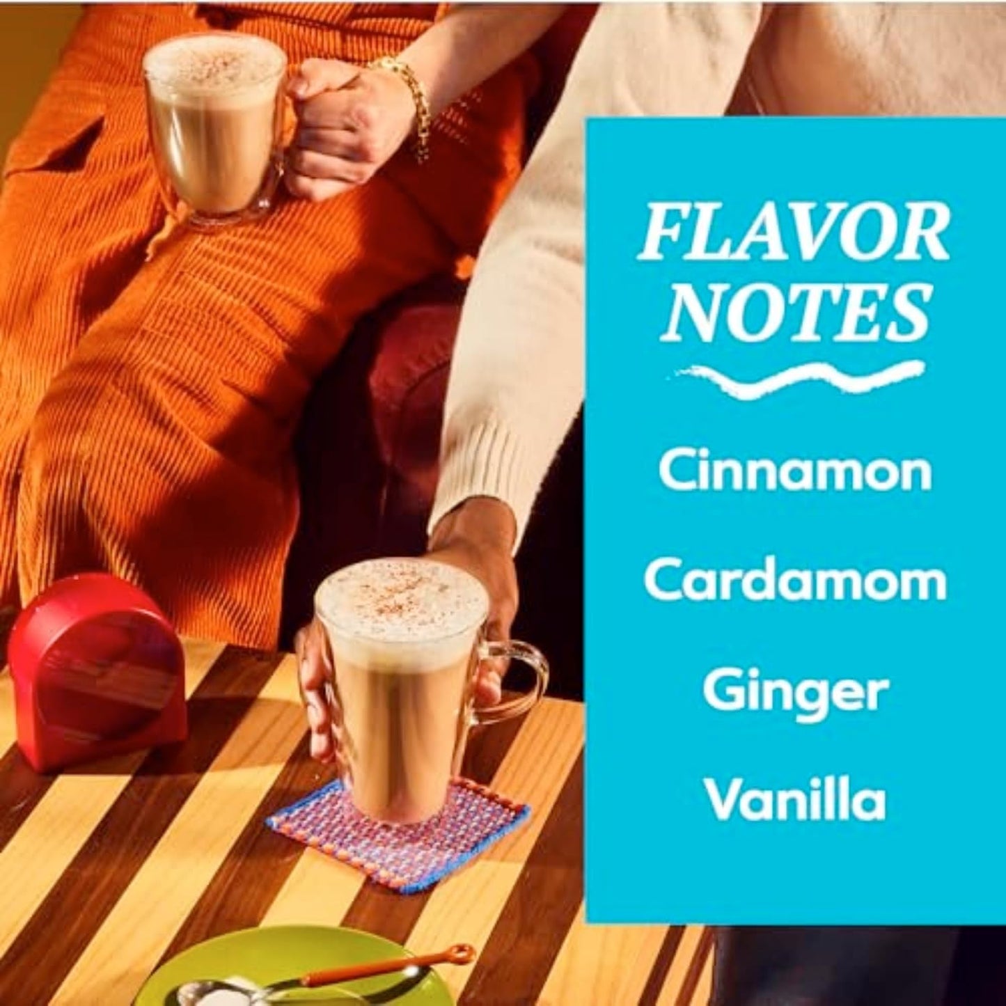 TAZO Skinny Chai Latte Concentrate, 32 oz Cartons, 2-Pack | Low Calorie Black Tea Blend with Cinnamon, Cardamom, Ginger