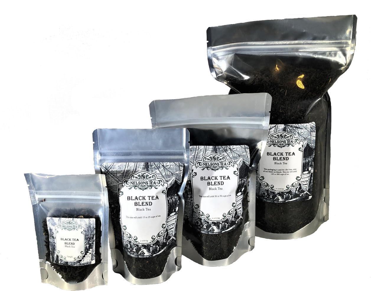 Nelson's Tea Lemon Cream Earl Grey Black Loose Leaf Tea w/Lemongrass, Cornflower & Natural Flavoring - 1.6oz Black Blend - Zesty & Creamy, Refreshing Classic Favorite, Excellent for Cold & Hot Brew