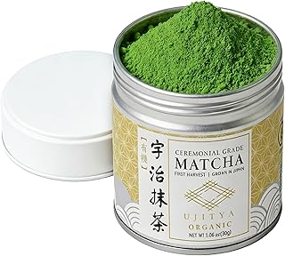 Uji Matcha Powder - Ceremonial Grade Matcha Japanese First Harvest Green Tea Powder Organic Matcha from Kyoto, Japan,No Additives,High in Antioxidants, L-Theanine & EGCG,Smooth Taste for Lattes & Baking (30g/1.06oz)