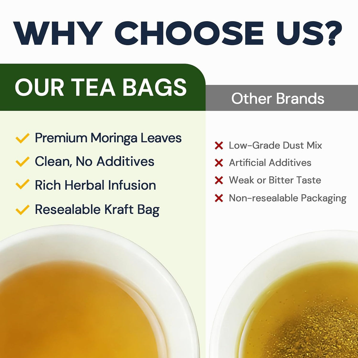 Moringa Leaf Tea - Caffeine Free, 100 Teabags
