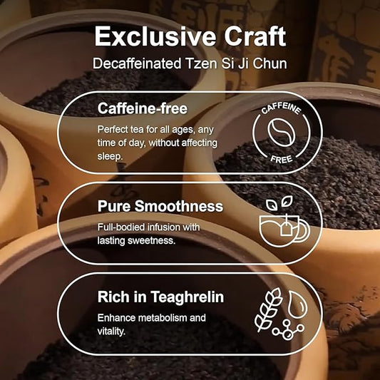 Jemutecha Decaffeinated Oolong 15 Tea Bags, 100% Pure Organic Award-Winning Tea, Refreshing & Smooth, Non-GMO, Premium Taiwanese Asian Tzen Tea for Digestion & Energy