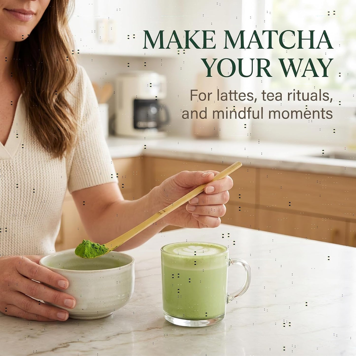 Japanese Bamboo Matcha Scoop - 18cm Brown Traditional Tea Ceremony Spoon for Matcha and Coffee | Durable Eco-Friendly Espresso Accessories,Tea Ceremony Supplies, Coffee Scoops