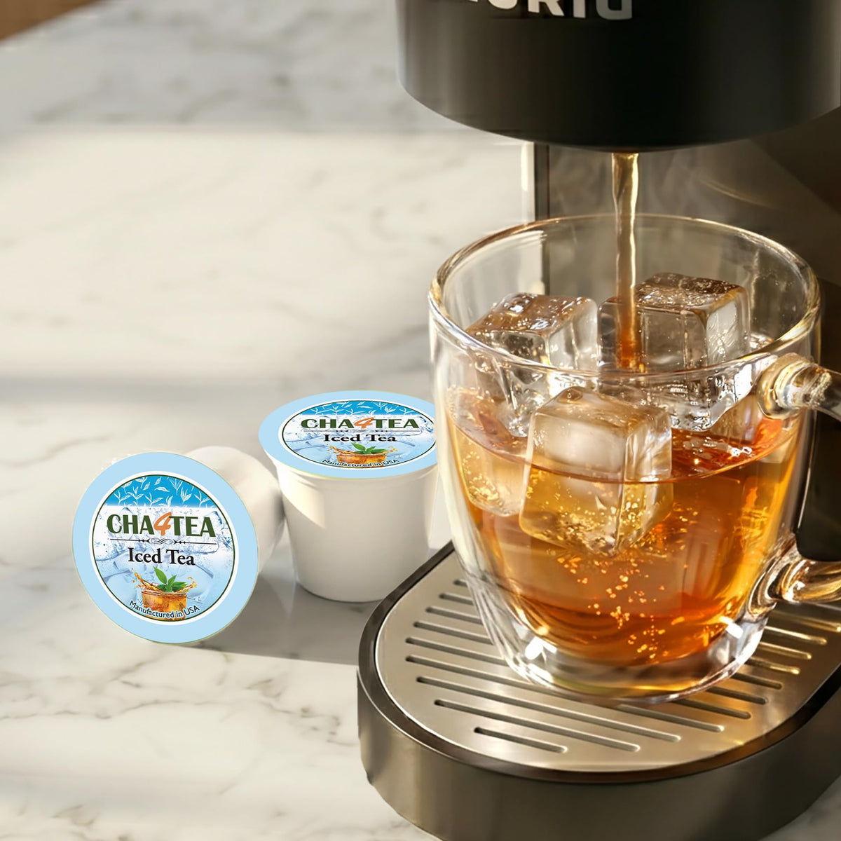 Cha4TEA 36-Count Premium Ice Black Tea Compatible with Keurig, Unsweetened