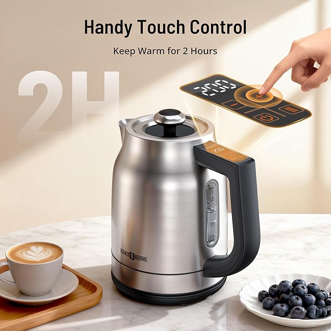 Electric Kettle Temperature Control, 1.7L 1500W Electric Tea Kettle with 13 Temperature Settings, Strix Thermostat, LED Display&Touch Control
